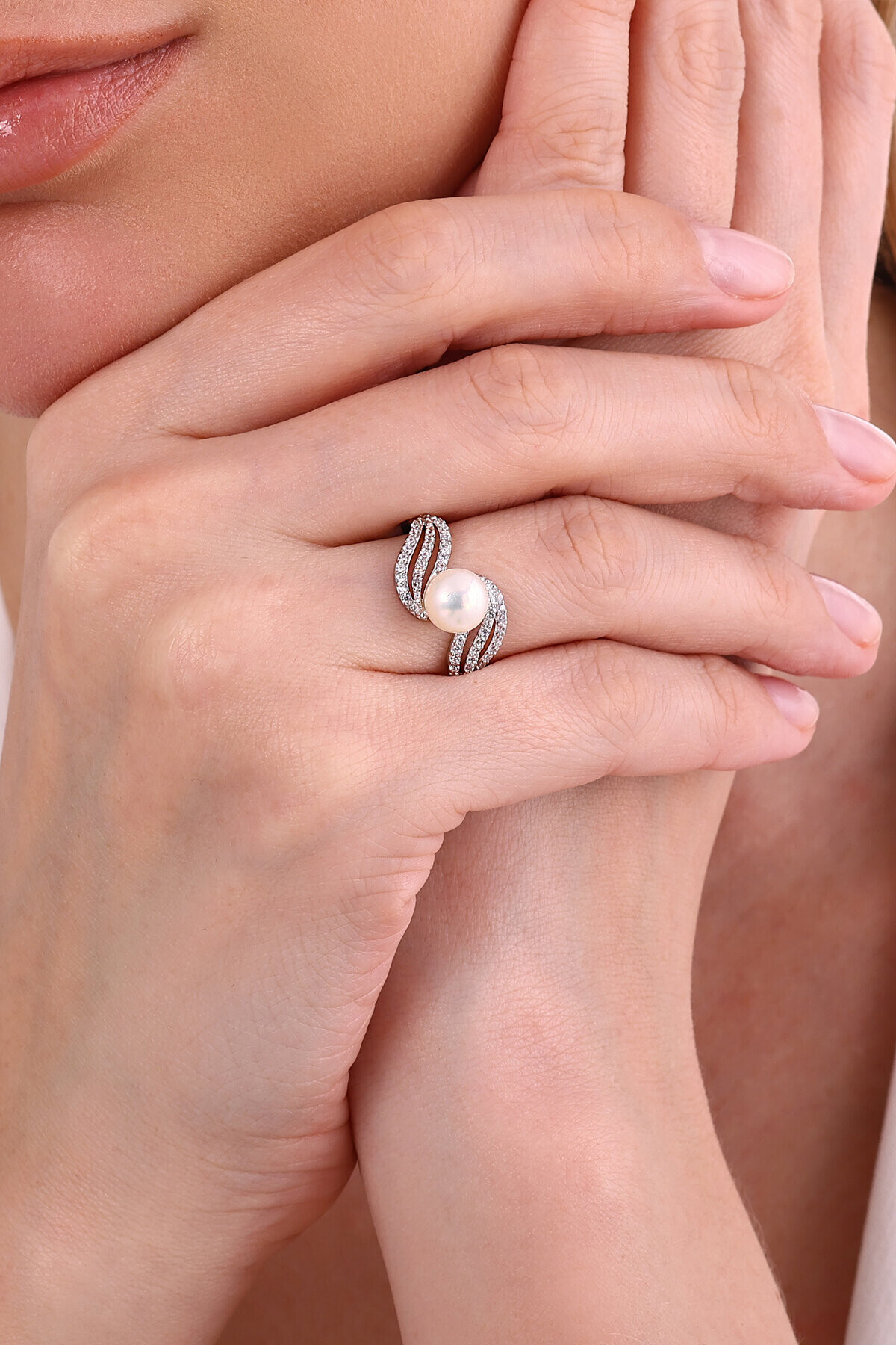 14 Ayar İnci Yüzük