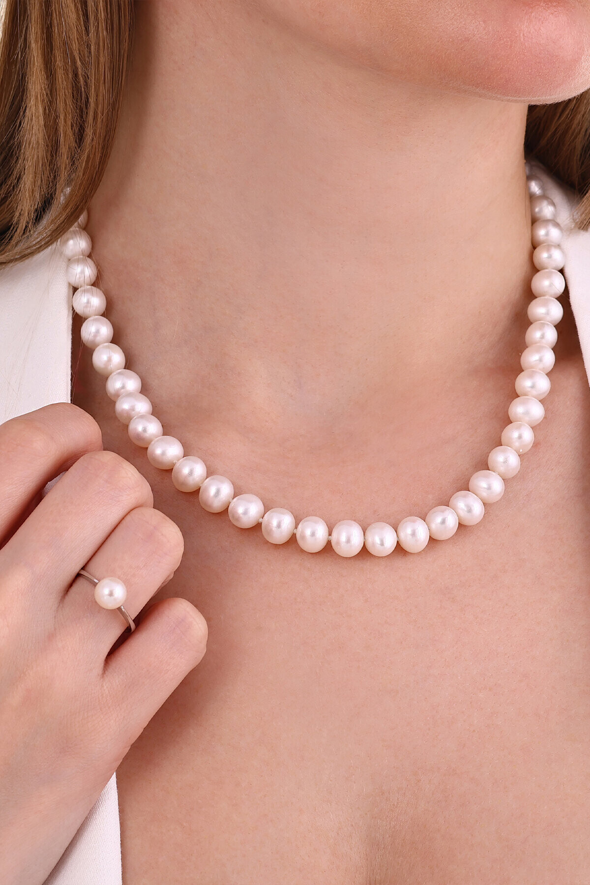 14 Ayar İnci Yüzük