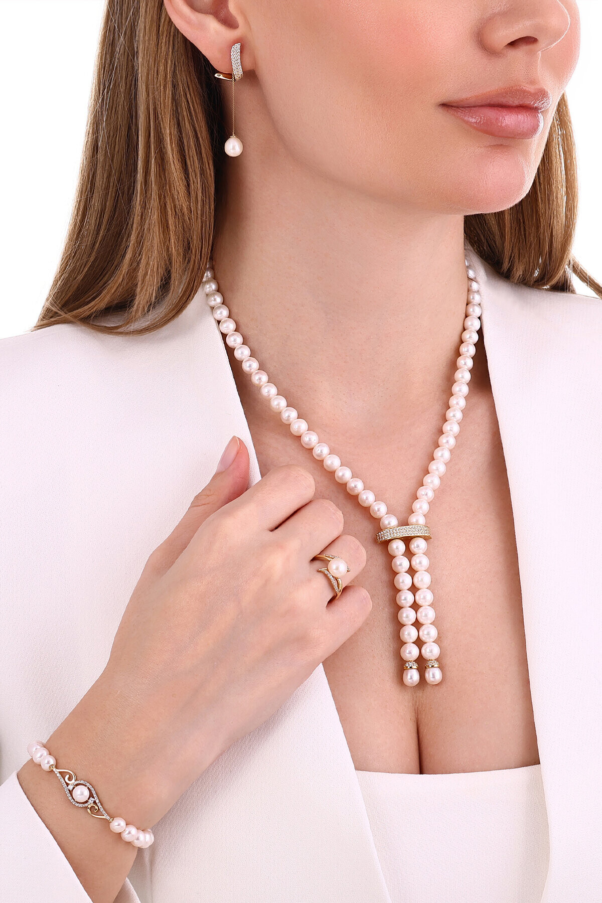 14 Ayar İnci Yüzük