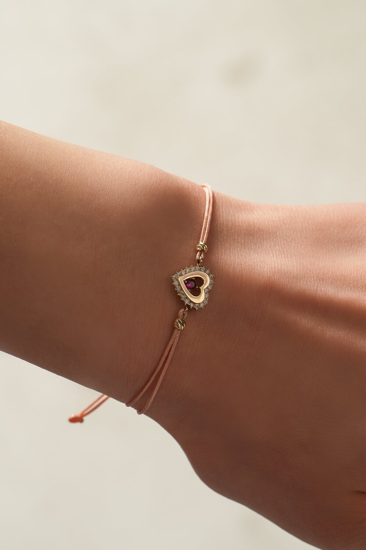 14 Ayar Kalp Bileklik