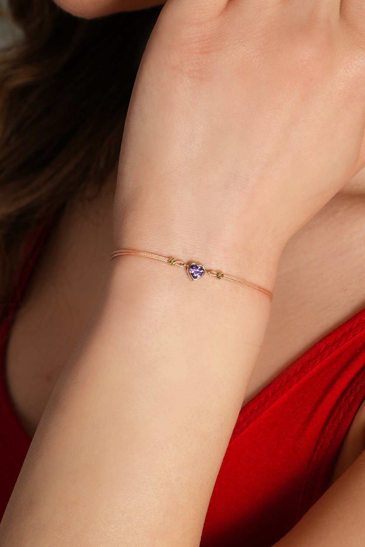 14 Ayar Kalp Bileklik