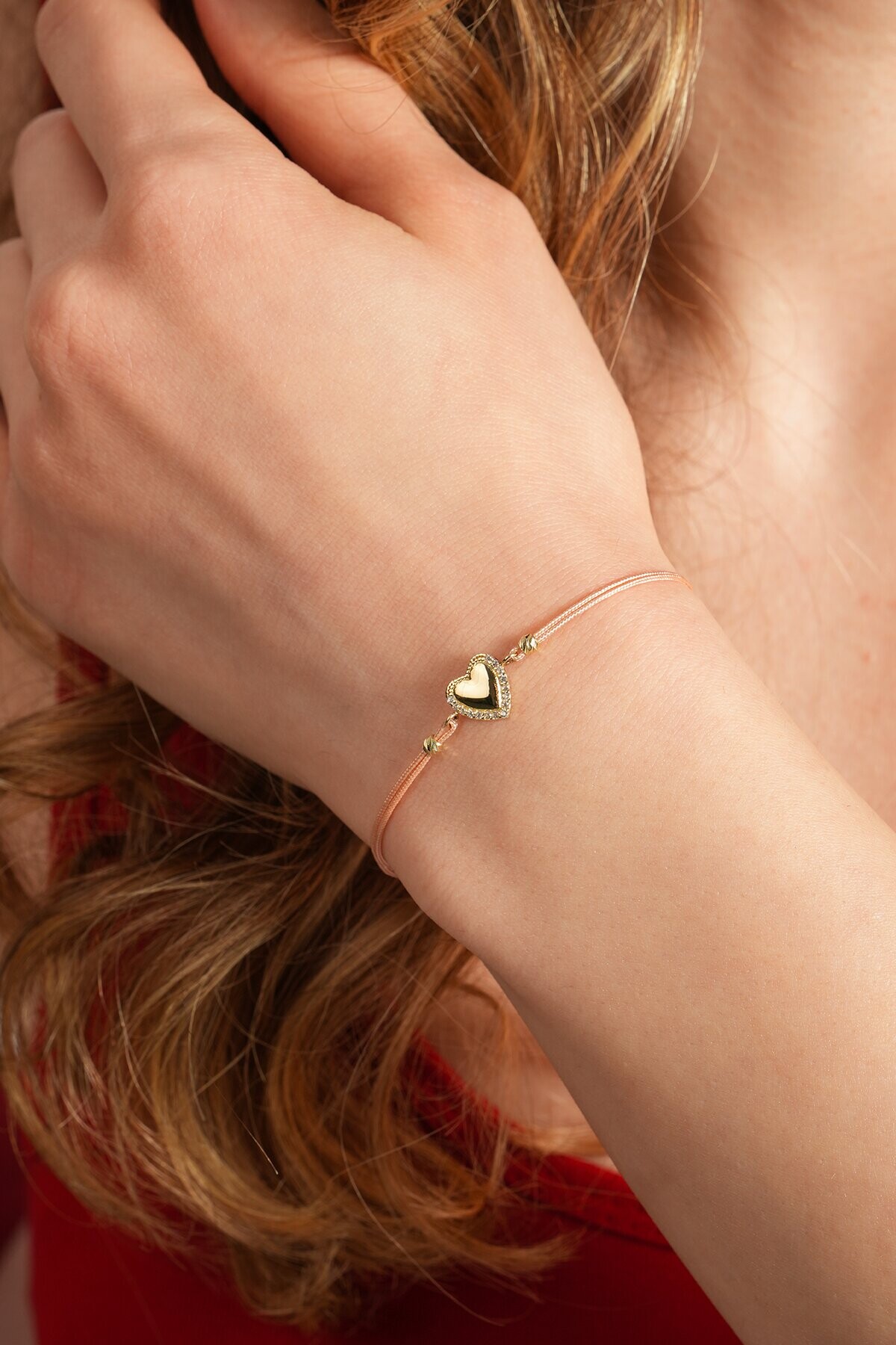 14 Ayar Kalp Bileklik