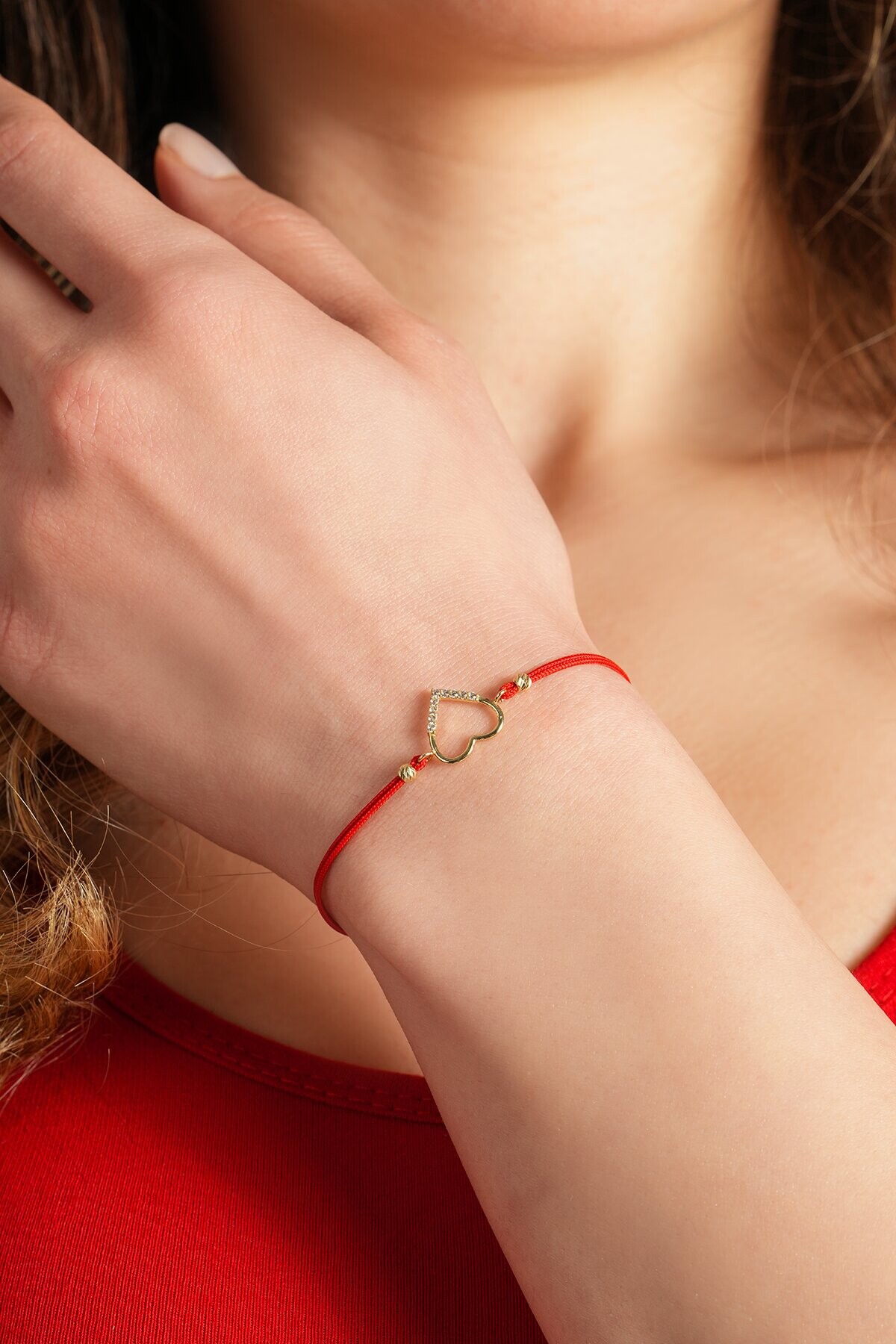 14 Ayar Kalp Bileklik