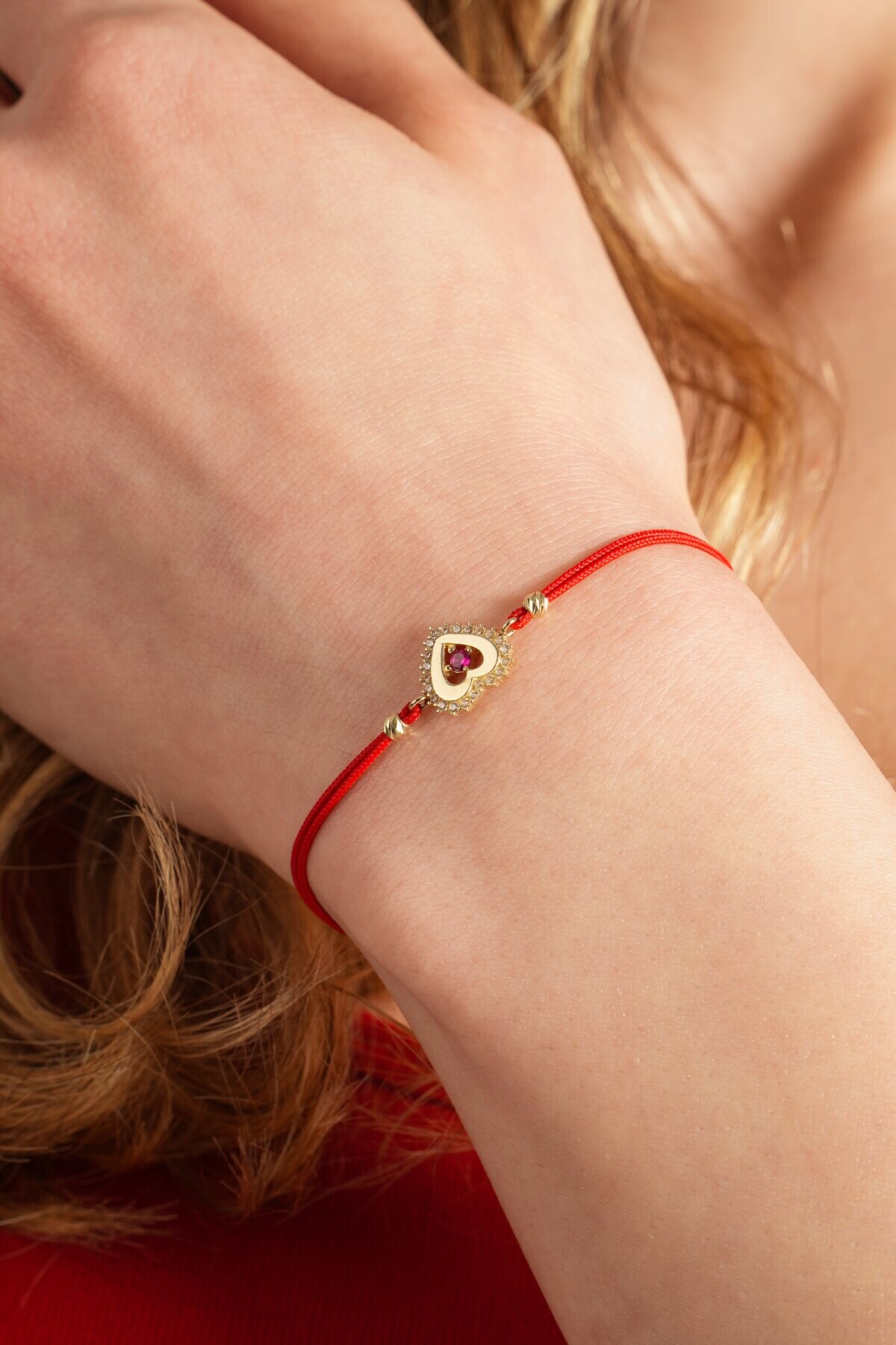 14 Ayar Kalp Bileklik