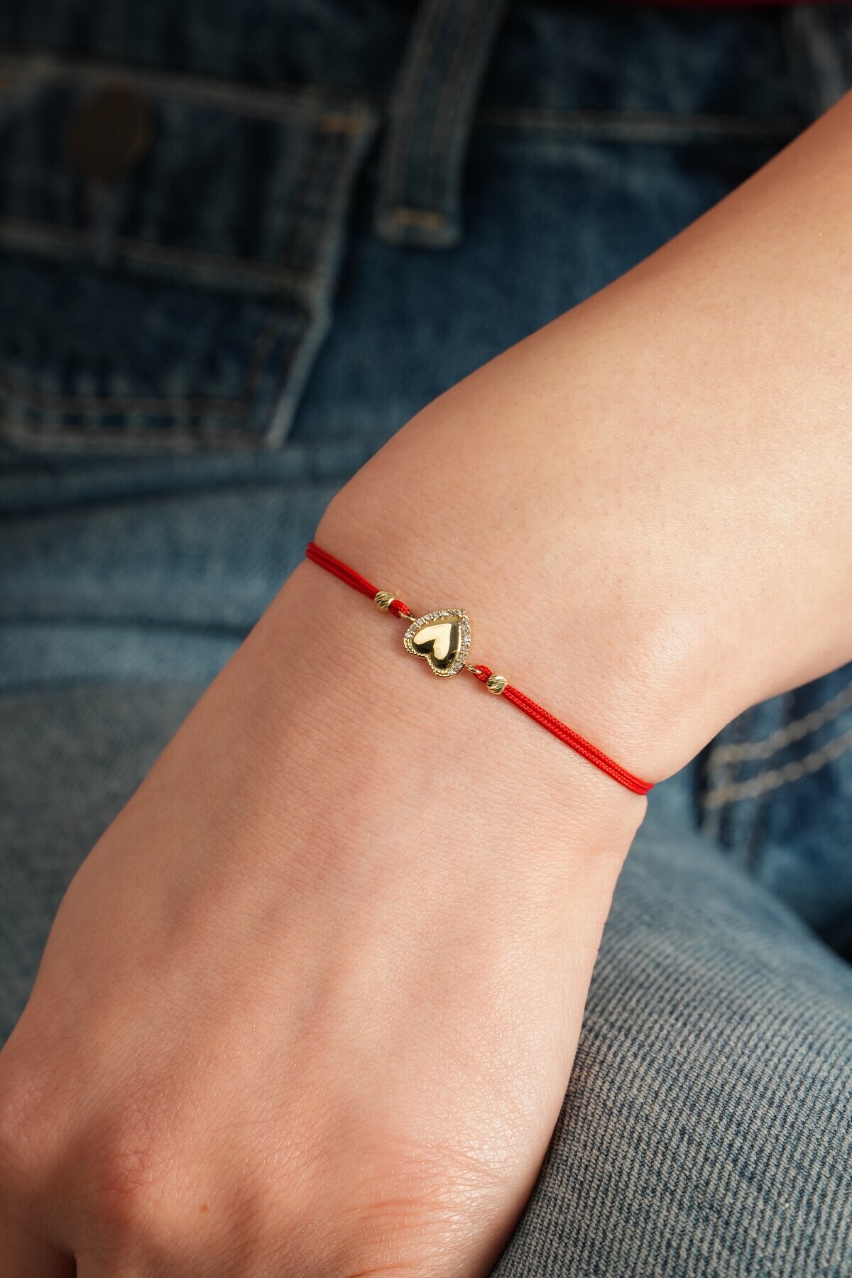 14 Ayar Kalp Bileklik