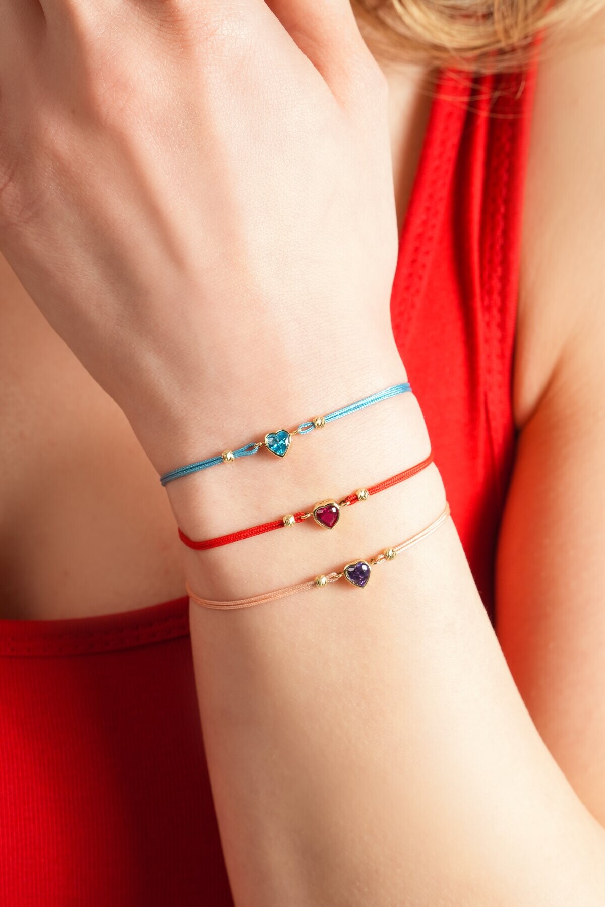 14 Ayar Kalp Bileklik