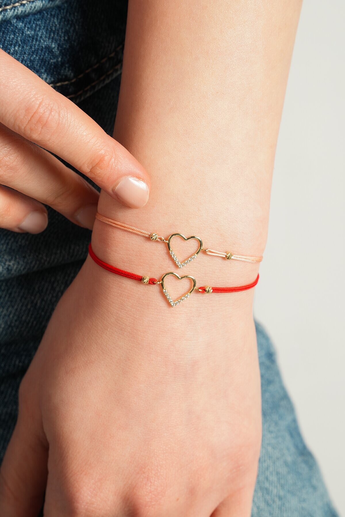 14 Ayar Kalp Bileklik