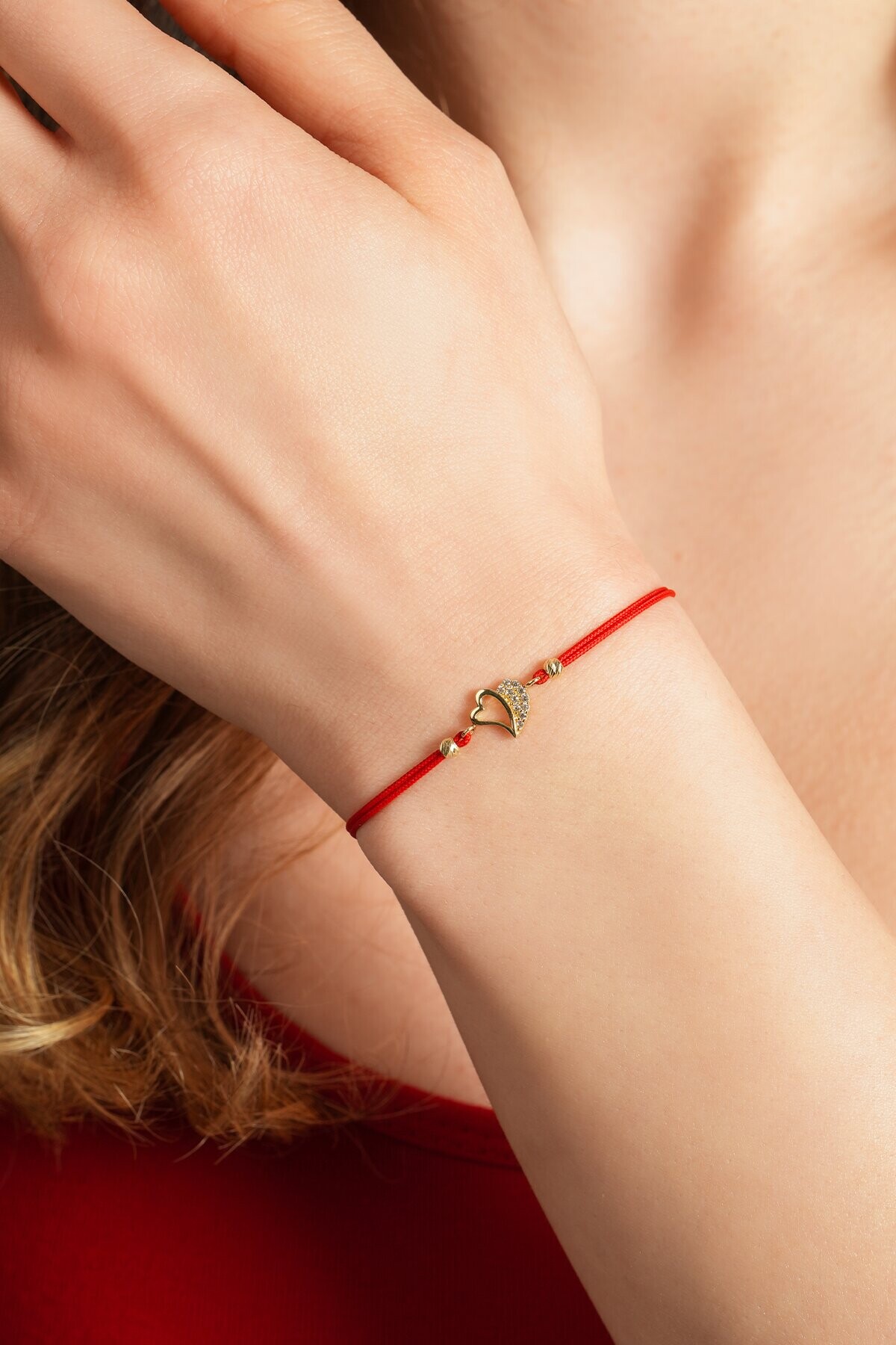 14 Ayar Kalp Bileklik