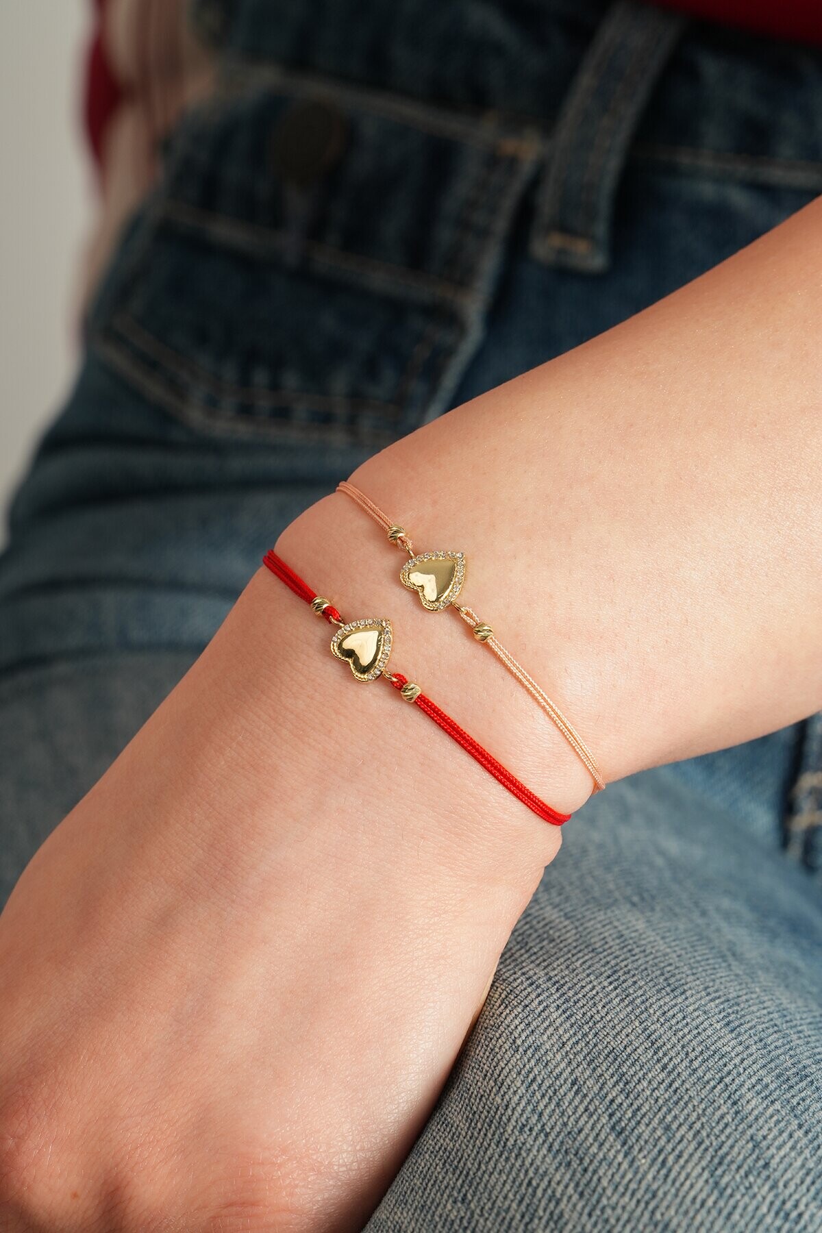 14 Ayar Kalp Bileklik