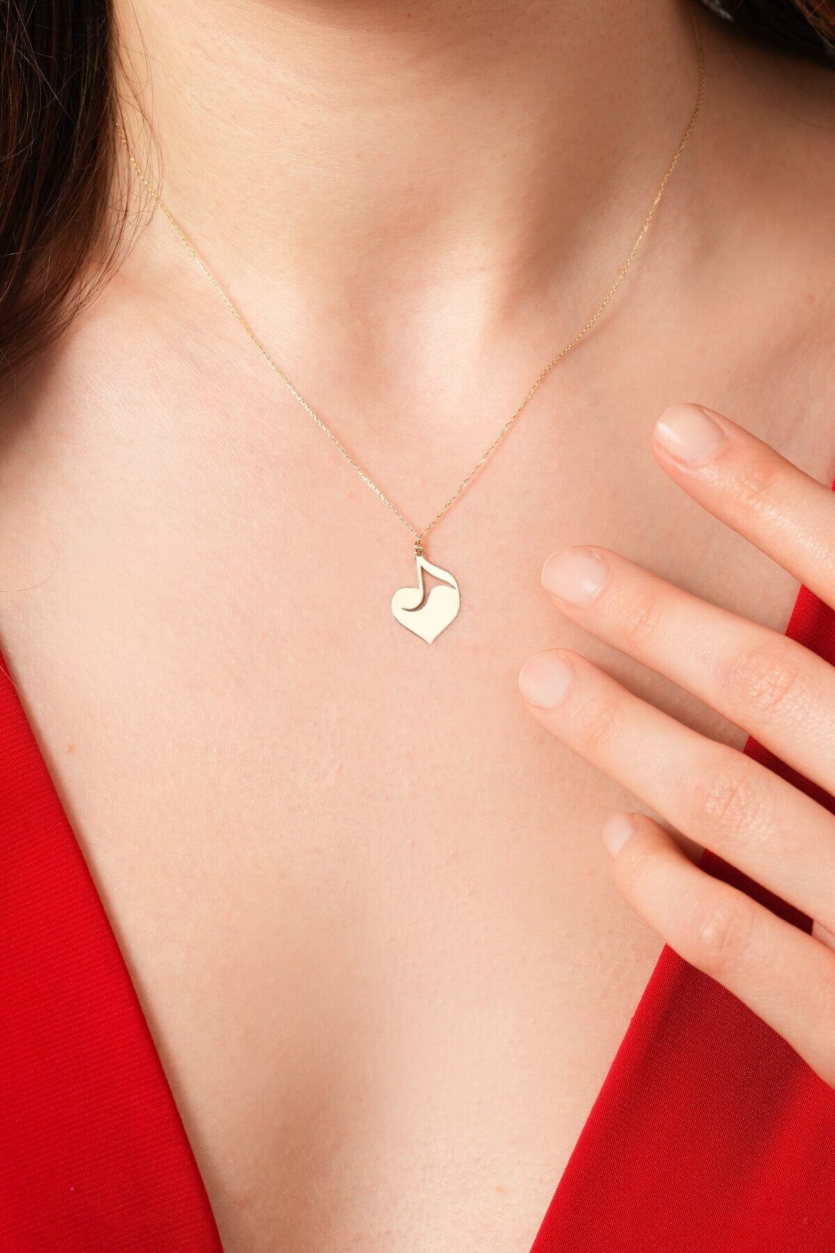 14 Ayar Altın Kalp Kolye