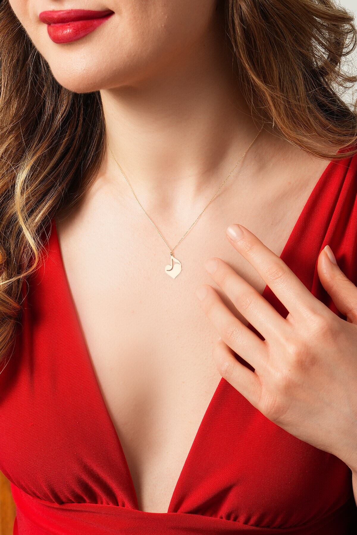 14 Ayar Altın Kalp Kolye