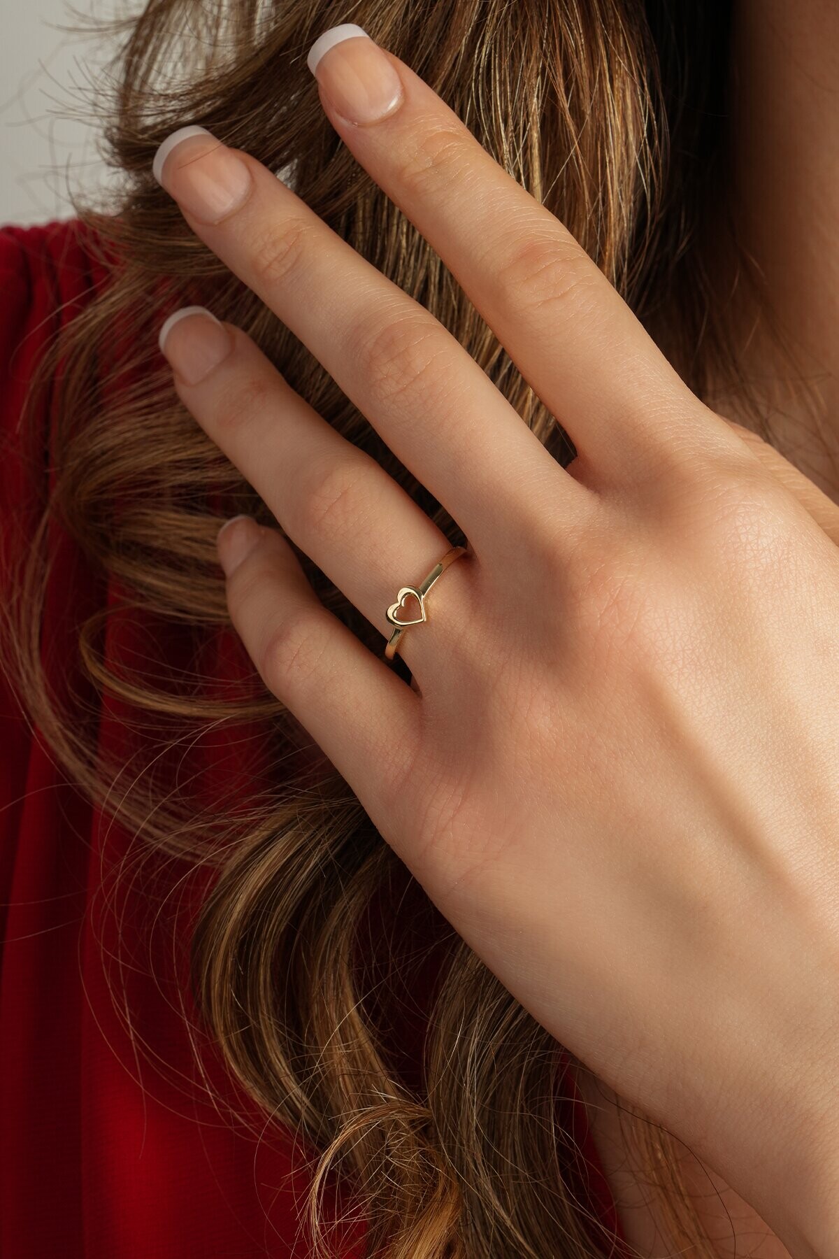 14 Ayar Kalp Yüzük