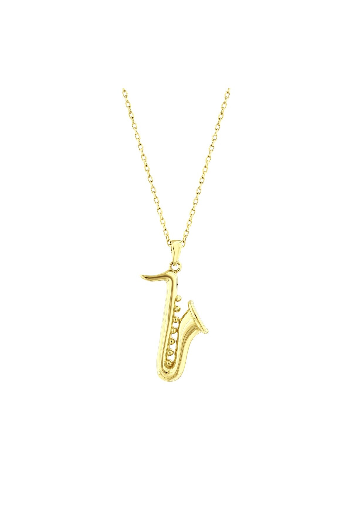 14 Ayar Saksafon Kolye