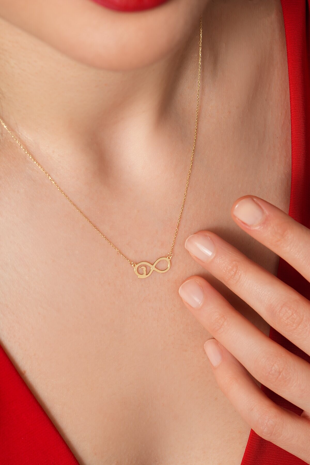 14 Ayar Sonsuzluk Kolye