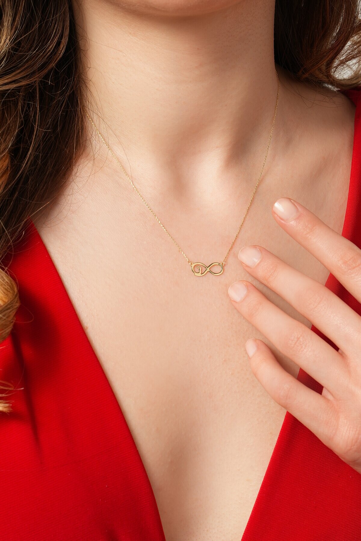 14 Ayar Sonsuzluk Kolye