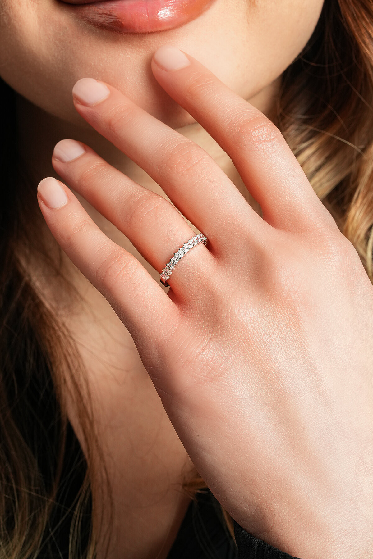 8 Ayar Yarım Tur Yüzük