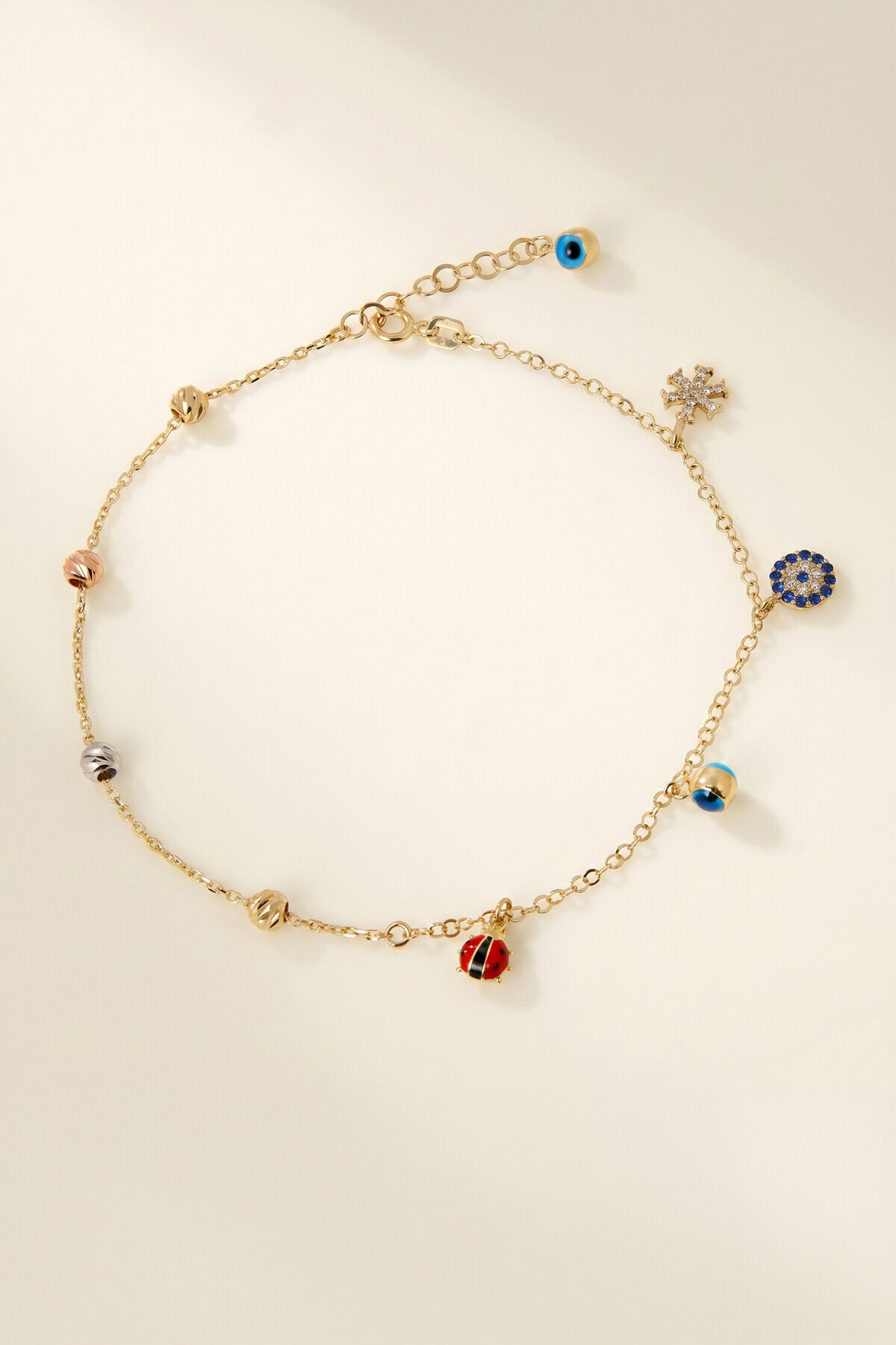 14 Ayar Altın Sallantılı Charm Halhal