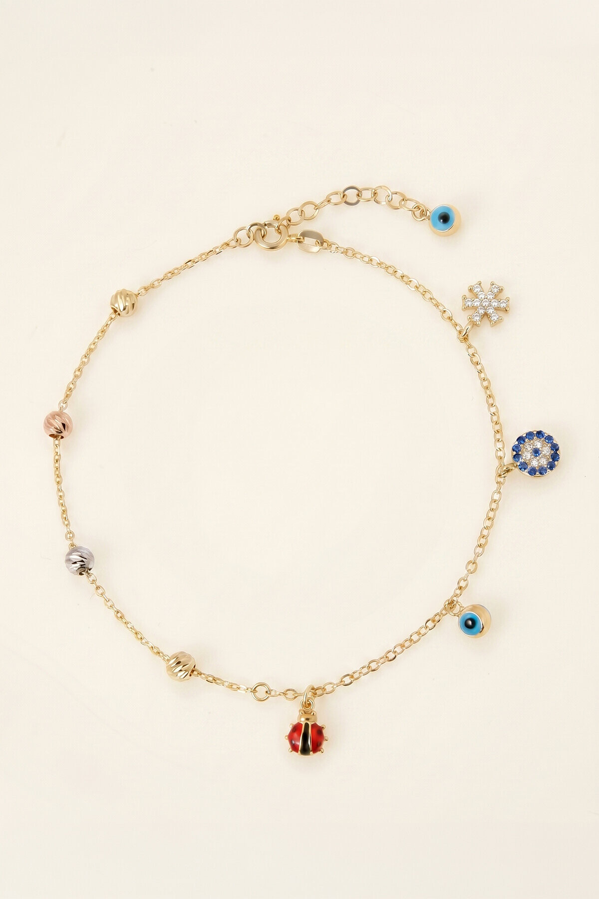 14 Ayar Altın Sallantılı Charm Halhal