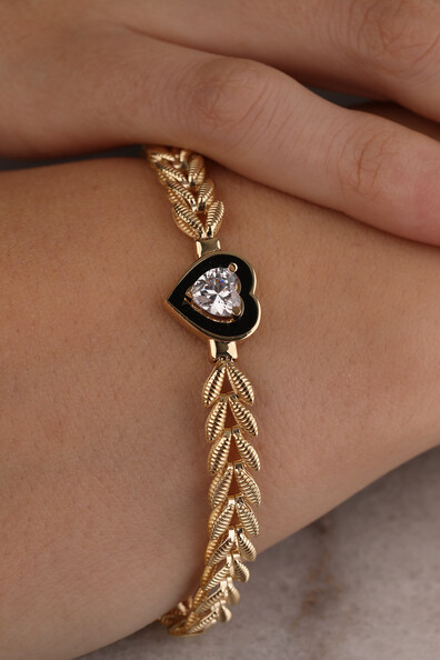 14 Ayar Altın Başak Zincir Bileklik