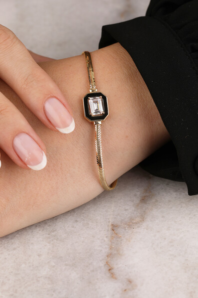 14 Ayar Altın Balık Sırtı Baget Bileklik