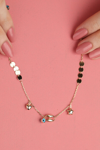 14 Ayar Altın Pullu Ve Charm Halhal
