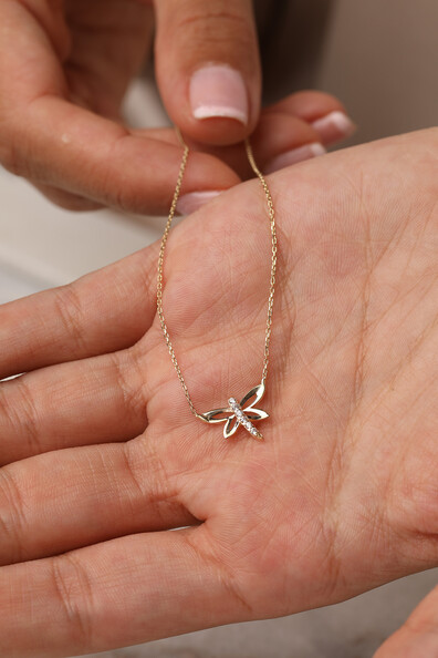 14 Ayar Altın Yusufçuk Kolye