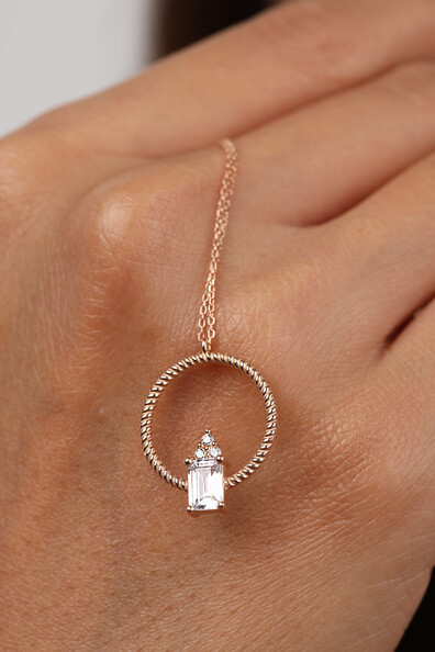 14 Ayar Altın Burgu Telli Baget Kolye