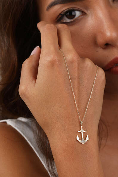 14 Ayar Altın Çapa Kolye