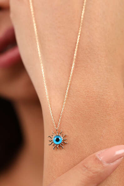 14 Ayar Altın Güneş Kolye