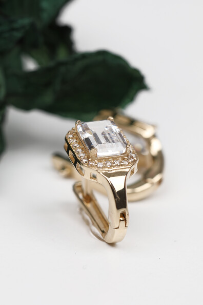 14 Ayar Altın Klasik Baget Küpe