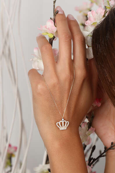 14 Ayar Altın Kral Tacı Kolye
