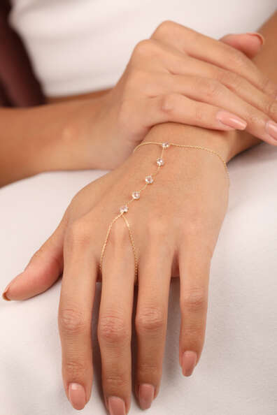 14 Ayar Altın Şeker Taşlı Şahmeran