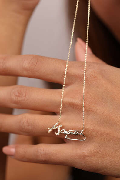 14 Ayar Altın Ulu Önder İmza Kolye