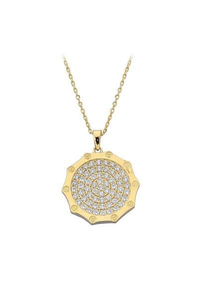 14 Ayar Altın Taşlı Kolye