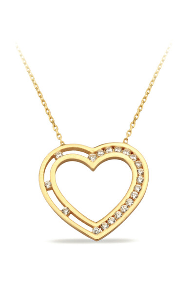 14 Ayar Altın Kalp Kolye