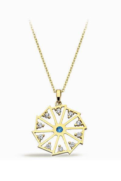 14 Ayar Altın Çiçek Kolye