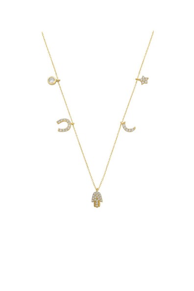 14 Ayar Altın Fatmaeli Şans Kolye