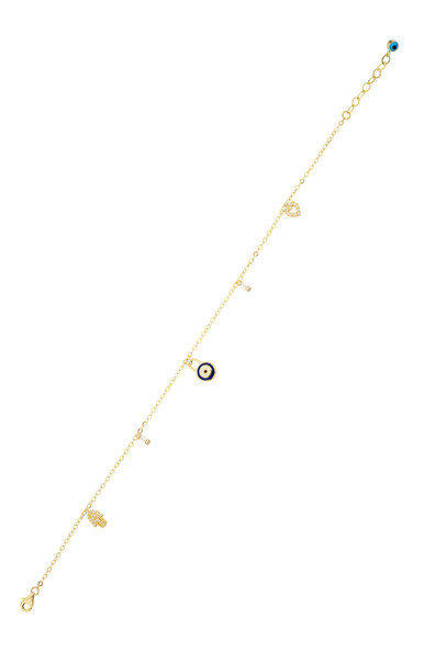 14 Ayar Altın Nazar Boncuğu Halhal