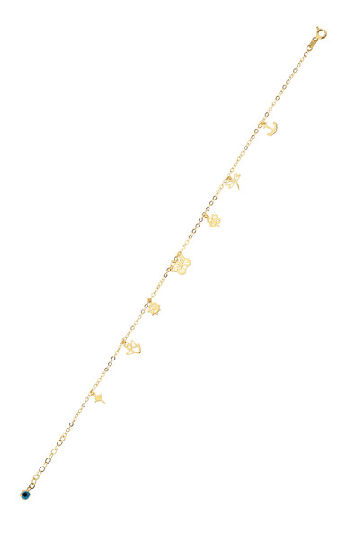 14 Ayar Altın Kelebekli Halhal