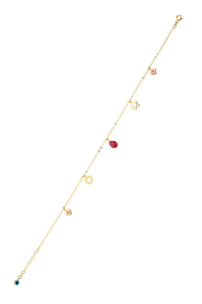 14 Ayar Altın Damla Ve Figürlü Halhal