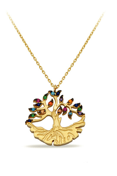 14 Ayar Altın Ağaç Kolye