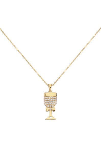 14 Ayar Altın Kadeh Kolye