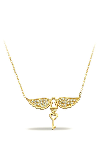 14 Ayar Altın Melek Kanadı Kolye