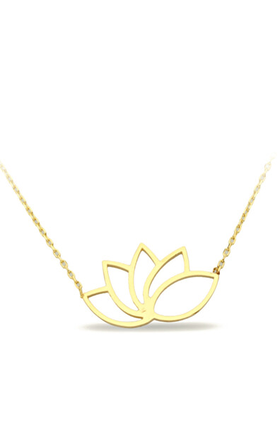 14 Ayar Altın Lotus Kolye