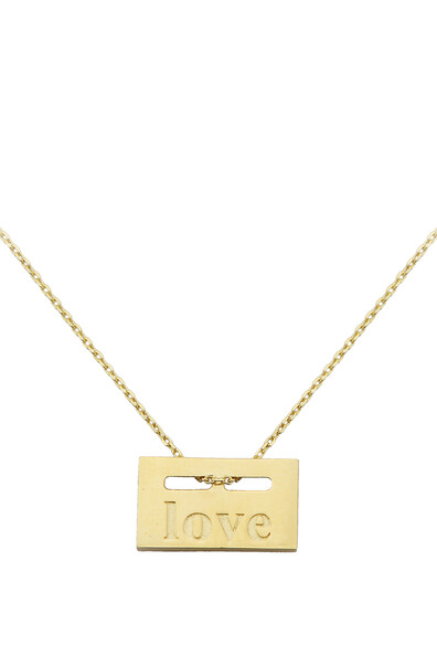 14 Ayar Altın Love Kolye