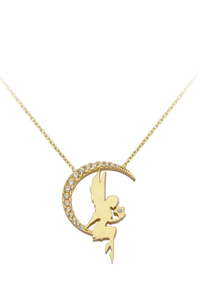 14 Ayar Altın Melek Kolye 