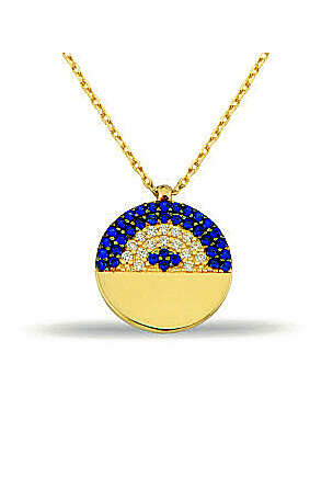 14 Ayar Altın Plakalı Nazar Kolye