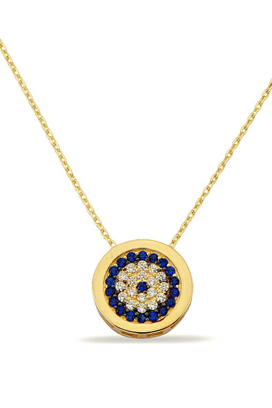 14 Ayar Altın Cilalı Nazar Kolye