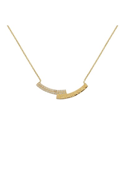 14 Ayar Altın Roma Rakamlı Çubuk Kolye