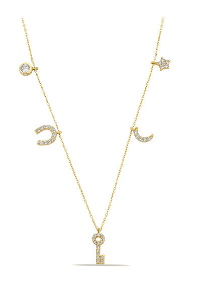 14 Ayar Altın Anahtar Şans Kolye